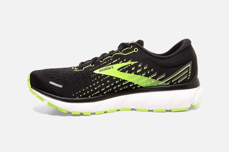 Brooks Running Shoes - Ghost 13 Road Mens - Black/Green - GSD-397521